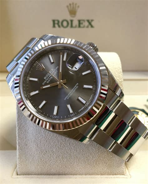 rolex datejust 41 dark rhodium dial price|rolex datejust 41 retail price.